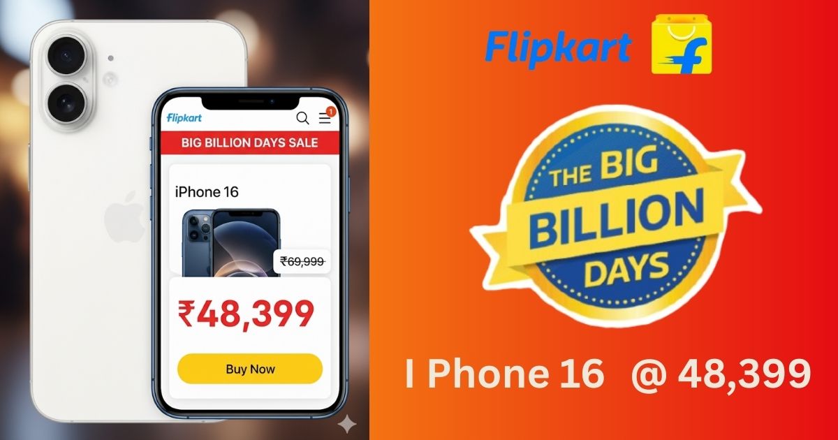 iPhone 16 Flipkart Big Billion Days price